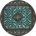 thumbnail image 1 of Ahgly Company Indoor Round Persian Light Blue Traditional Area Rugs, 8' Round, 1 of 4