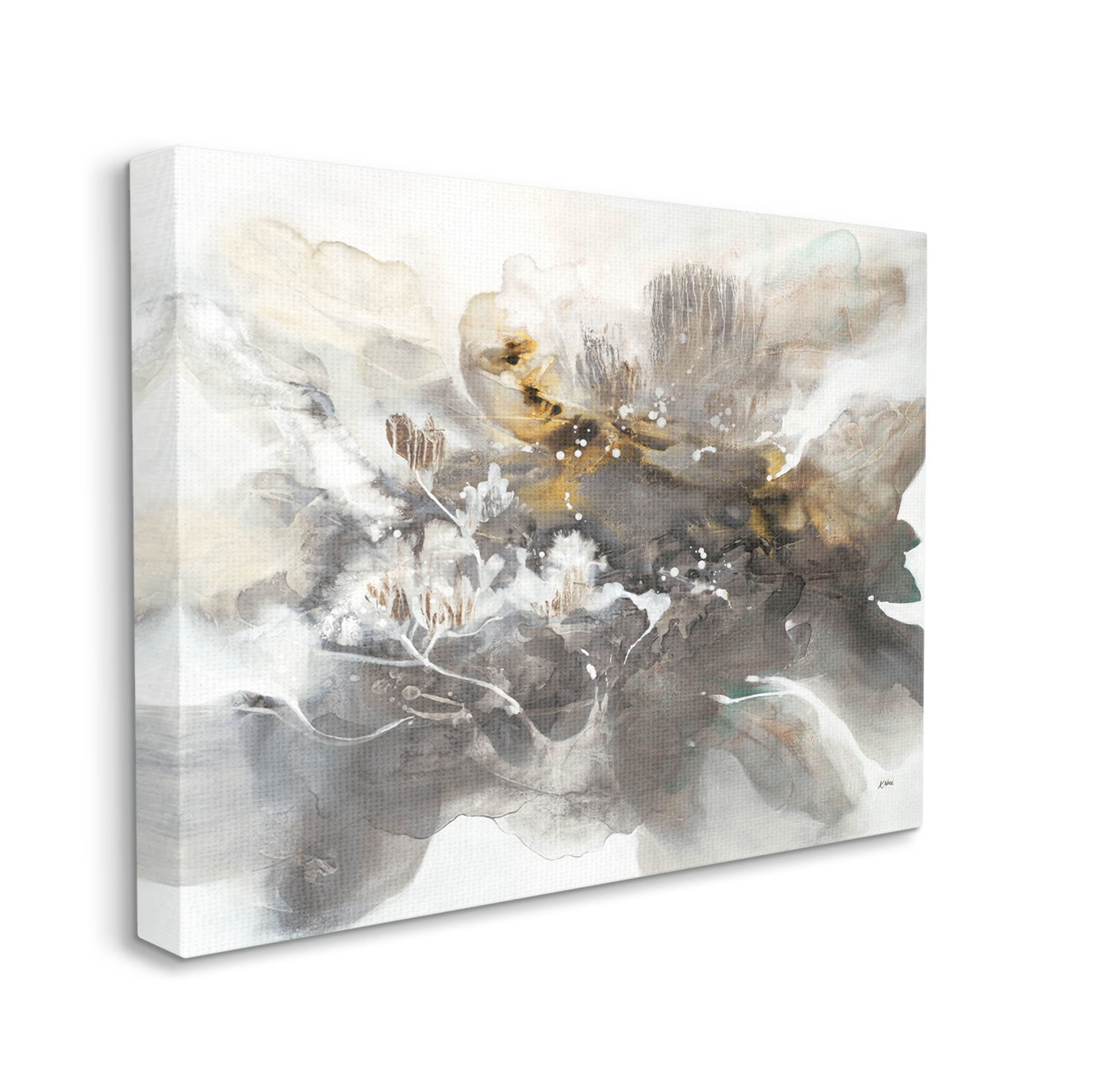 Stupell Industries Abstract Collage Botanical Detail Painting Gallery Wrapped Canvas Print Wall Art, Design by K. Nari