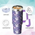 thumbnail image 4 of 40oz Autumn Gift Fall Tumbler with Handle and straw, Pumpkin Maple Orange Leaves Stainless Steel Insulated Cup, Coffee Mug Water Bottle for Thanksgiving, 4 of 6