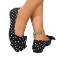 thumbnail image 4 of Willtoo Women Polka Dot Bow Ballet Flats Square Toe Shallow Slip On Mary Jane Shoes Lightweight Soft Sole Fashion Casual Flat Shoes, 4 of 6
