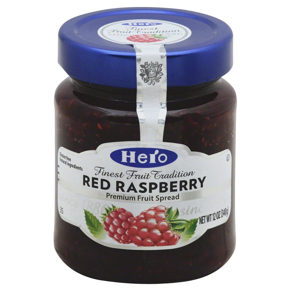 Hero Premium Fruit Spreads - Raspberry - Case of 8 - 12 oz.