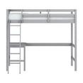 thumbnail image 2 of NE Kids Caspain Twin Wood Loft Bed with Desk in Gray, 2 of 13