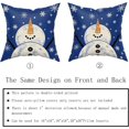thumbnail image 5 of Blue Christmas Pillow Covers 16x16 Inch Set of 2, Xmas Snowman Snowflakes Snow Winter Themed Decorative Throw Pillow Cases Cushion Covers Holiday Decoration Gift Farmhouse Sofa Couch Bed Decor, 5 of 6