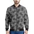 thumbnail image 2 of Chaqueta de motocicleta negra para hombre, chaqueta con cremallera estampada en 3D, chaquetas casuales deportivas de calle, camisetas para mujer, sudadera bomber para primavera y otoño, 2 of 5