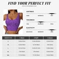 thumbnail image 5 of Goofa Glitter Purple Printed Sports Bras for Women, High Impact Running Bra Workout Crop Tank Tops Longline Sports Bra Push up-X-Large, 5 of 9