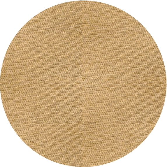 Ahgly Company Machine Washable Indoor Round Transitional Orange Area Rugs, 3' Round