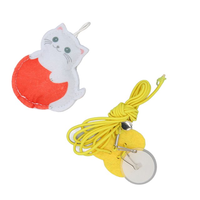 Catnip Toys, Retractable Felt Kitten Shape Reduce Anxiety Elastic Hanging Door Self Play Cat Toy Easy To Install for Home for Exercise