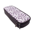 thumbnail image 6 of Lsque Violets Flowers Printed Big Capacity PU Leather Pencil Case Large Pencil Pouch Stationery Pen Bag Pencil Holder for Teen, 6 of 6