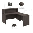 thumbnail image 5 of Arrive 60W x 72D L Shaped Reception Desk in Storm Gray - Engineered Wood, 5 of 8