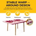 thumbnail image 4 of Light Pink Valentines Day Table Cloths for 4 Foot Rectangle Tables, Love Hearts Romantic Farmhouse Patio Waterproof Elastic Fitted Tablecloths, Washable Rectangular Table Cover for Camping, 4 of 8