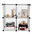 thumbnail image 1 of AIHOME 35 * 35cm wire mesh storage cube, DIY cube wardrobe and modular shelf net, wire mesh shelf and shelf, black, 1 of 9