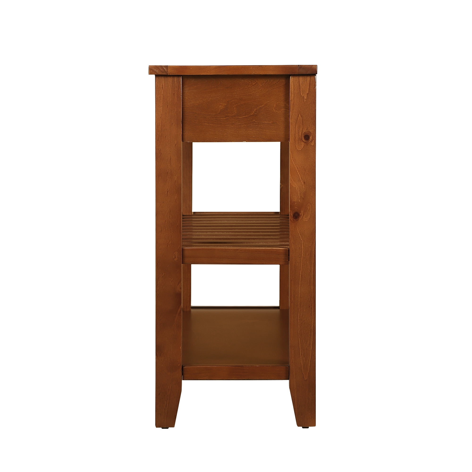 42 Inch Solid Wood Mid-Century Console Table with 2 Drawers & Shelves – Entryway Sofa Table, Sideboard,Brown