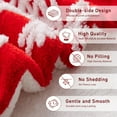 thumbnail image 2 of Christmas Throw Blankets, Red Snowflakes Sherpa Blanket for Holiday, Warm Winter Cabin Throw, Premium Microfiber & Soft Touch, Plush & Fluffy, Warm & Cozy for Couch, Sofa, Bed, 50"x60", 2 of 5