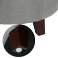 thumbnail image 7 of Homebeez Upholstered Tufted Storage Ottoman Footstool, 17"H Round Foot Rest Storage Ottoman for Living Room & Bedroom, 7 of 7
