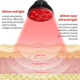 thumbnail image 2 of Bombilla de terapia de luz roja Aumtrly, 18 LED, 660 nm, 850 nm, E26, 2 of 9