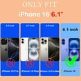 thumbnail image 7 of MYKOMI for iPhone 16 Case with 2 Screen Protectors,Heavy Duty Shockproof Drop Protection Military Grade Tri-Layer Rugged Cell Phone Cover with Built-in Invisible Kickstand for Apple 16 6.1“, 7 of 7