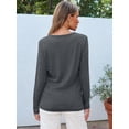 thumbnail image 4 of FUNING  Long Sleeve Shirts for Women Business Casual Tops Fall Fashion Outfits Basic Workout Tees Beach Vacation Clothes 2025, 4 of 6