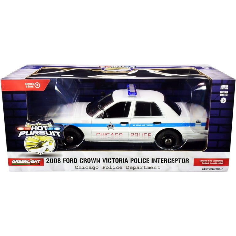 ミニカー Ford CROWN VICTORIA POLICE CAR 2008 Ford Crown Victoria Police Interceptor 1:24 Scale Greenlight