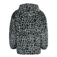 thumbnail image 5 of Lovskoo Men's Faux Fur Coat Winter Warm Fashion Leopard Long Sleeve Hooded Casual Outwear Jackets Blue, 5 of 6