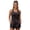 Abstract Floral Black, variant on Vibrant Stars American Flag Print Modest Tankini Swimsuits for Women, 2 Piece Athletic Womens Bathing Suits Blouson Tank Tops & Board Shorts with Pockets, 3XL