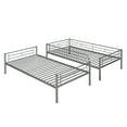 thumbnail image 5 of imerelez Twin Over Twin Metal Bunk Bed (Silver), 5 of 9