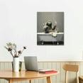 thumbnail image 2 of COMIO Funny Animals Bathroom Wall Art - Black and White Canvas Wall Decor Cute Sloth Take Bath in Tub Prints Pictures Posters for Children's room Bedroom Walls Decorations Framed Artwork, 2 of 4