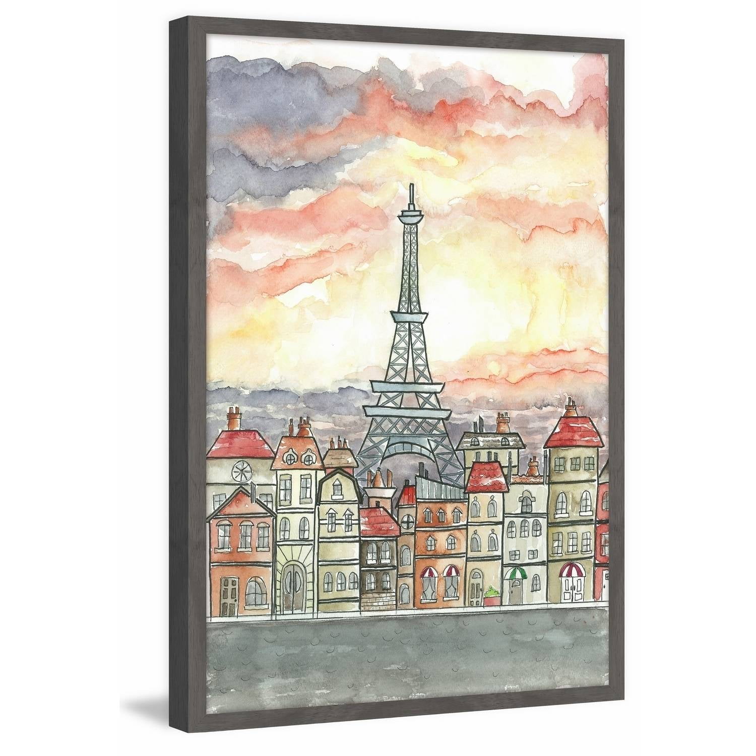 "Good Morning Paris" Framed Painting Print