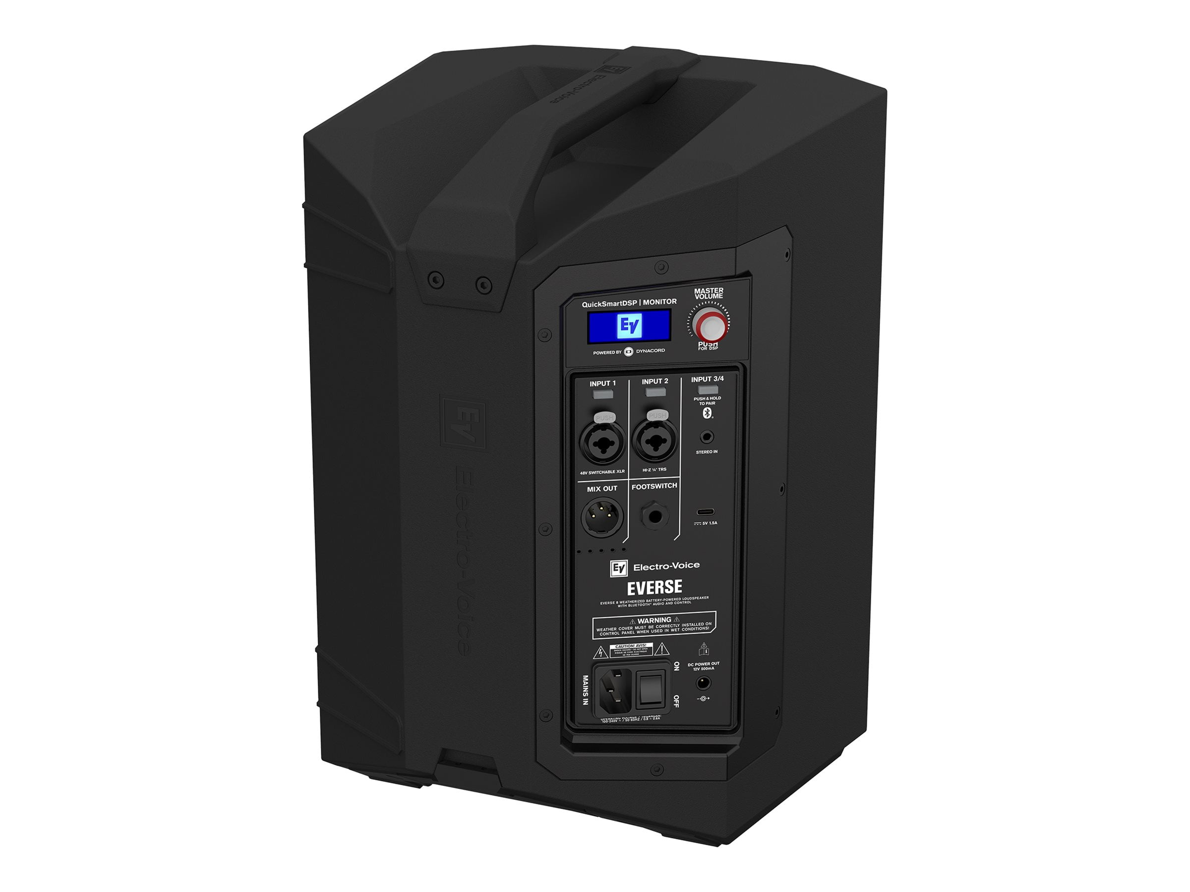 "ElectroVoice EVERSE 8"" 2Way Wireless Speaker, Battery Powered, Bluetooth, Feedback Suppression, Music Ducking, Black"  (图5)