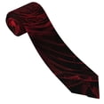 thumbnail image 3 of Zufioo Red Gothic Skeleton Throne Print Men's Silk Tie, Business Suit Tie - Anti-floating Buckle Design, Clothing Accessories Suitable for Business, Daily Life, Banquets, 3 of 7