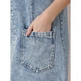 thumbnail image 5 of DARING DIVA Women's Loose Sleeveless Pinafore Mini Denim Dresses XL Light Blue, 5 of 7