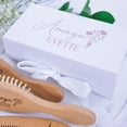 thumbnail image 4 of Baby Hair Brush Set Forever Personalized Wooden 3pcs, 4 of 6