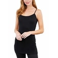 thumbnail image 2 of YouLoveIt 4PCS Women's Long Camisole Tank Tops Cotton Tank Top Adjustable Spaghetti Strap Tank Top Women's Basic Solid Camisole Tank Tops, 2 of 6