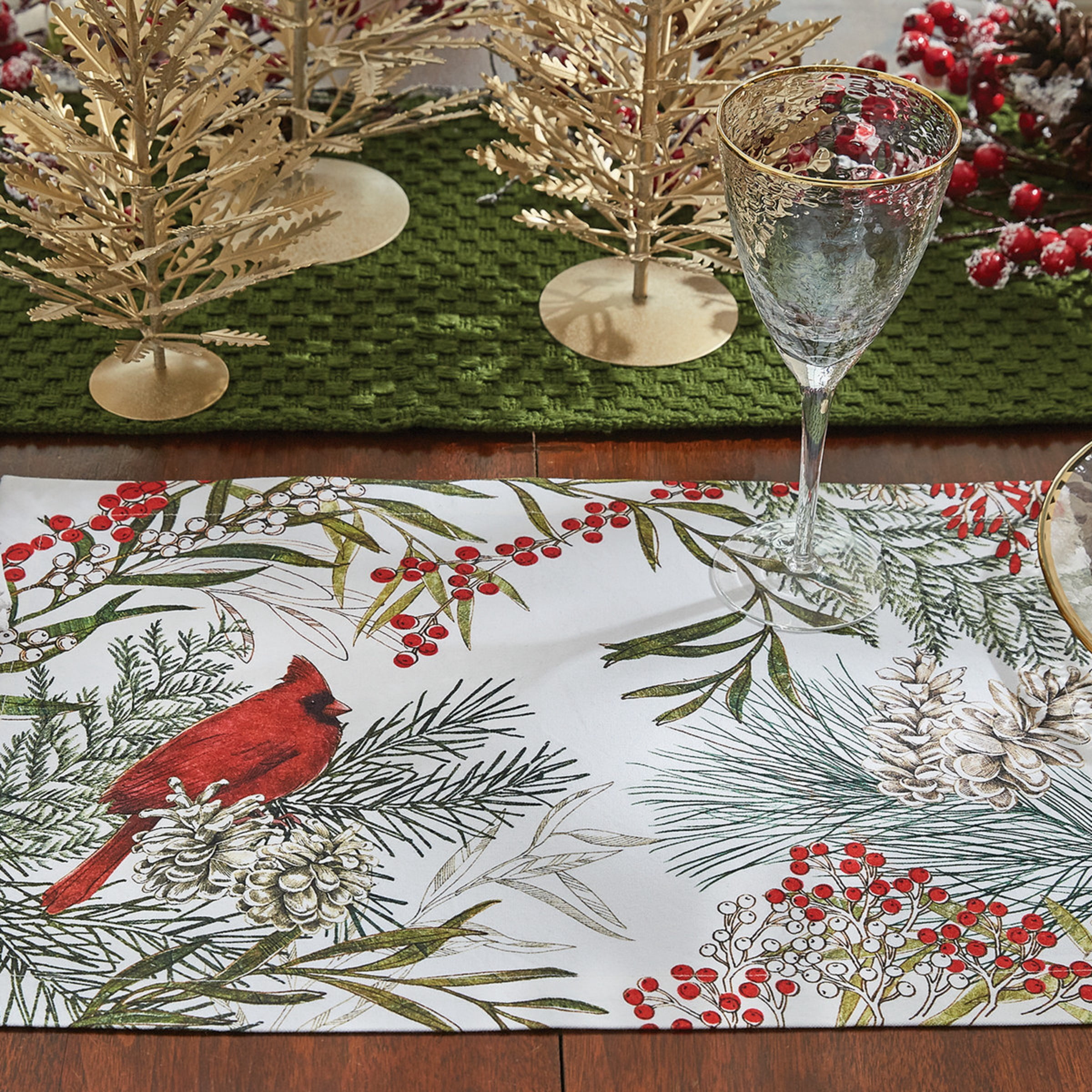 Park Designs White Cardinal Placemat Set of 4
