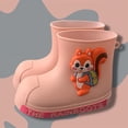 thumbnail image 5 of Angala Rain Boots Kids Lightweight Mid Calf Cartoon Appliques Waterproof Wet Weather Outdoor Dailywear Rain Boots Kids Size 2-2.5 Years Red, 5 of 6