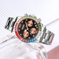 thumbnail image 5 of Women Colorful Diamond Watches Chronograph Rotatable Bezel Mineral Glass Luminous Watch Stainless Steel Waterproof Date Analog Quartz Watch Fashion Business Dress Wristwatch, 5 of 7