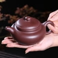 thumbnail image 2 of Yixing Teapot Chinese Zisha Clay Pottery Handmade Fanggu Tea Pot Ceramics Kungfu Kettle, 2 of 5