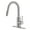 Spot Free Stainless Steel, variant on KRAUS Oletto Single Handle Pull Down Kitchen Faucet with QuickDock Top Mount Installation Assembly in Spot-Free Brushed Brass