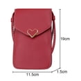 thumbnail image 2 of Small Crossbody Cell Phone Purses for Women Cell Phone Wallet Bags with Coin Pocket,red, 2 of 5
