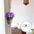 thumbnail image 4 of HLONK Wall Plant Holder Ring Flower Pot Stand Garden Rack Black 8in, 4 of 5