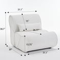 thumbnail image 2 of Soft Pellet Velvet Recliner, Comfortable Lounge Chair with Waist Pack Padding, Lazy Floor Single Sofa Chair with Pillow, Ideal for Living Room, Bedroom Office, 2 of 7