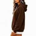 thumbnail image 4 of Enjoytime Womens Hoodie Fall Winter Long Sleeve Pullover Hoodies Casual Soft Solid Color Oversized Sweatshirt with Pocket, 4 of 6