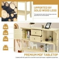 thumbnail image 6 of Yardi Yard Wooden Sideboard Buffet Console Table with Drawers and Storage-Beige, Narrow Console Table with Shelves for Entryway & Hallway, 6 of 7
