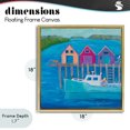 thumbnail image 4 of Stupell Industries Rustic Lodge Work Day at Seaside Village Gold Floating Frame Canvas Art, 18 x 18, by Lynn Ericson Fine Art, 4 of 8