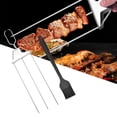 thumbnail image 2 of Skewers for Kabobs, 3-Prong Skewer 3 Way Bbq Grilling Skewers Metal Skewers, 2 of 4