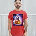 thumbnail image 3 of Tee Hunt Pit Bull Riding a Burger Flying Through Galaxy T-shirt Funny Pet Men's Tee, Red, Large, 3 of 5