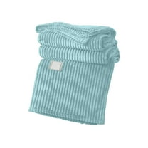 HomeDM Fleece Blanket - 79"x59" Soft Lightweight Cozy Warm Throw Blanket for Bed, Sofa, and Couch, Bedroom Home Decor Gifts, Blue