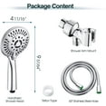 thumbnail image 6 of BRIGHT SHOWERS 9 Spray Settings Handheld Shower Head Set High Pressure Chrome Hand Held Showerhead with 60 Inch Flexible Shower Hose and Adjustable Shower Arm Mount Bracket, 6 of 8
