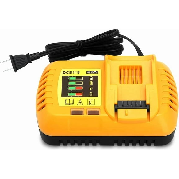8A DCB118 Fast Charger Replacement for DCB118 DCB1112 Rapid Charger Compatible with Dewalt 20V and 60V MAX* Battery DCB606 DCB609 DCB612 DCB606-2 DCB609-2 DCB205 DCB206 DCB208 DCB230 DCB240