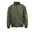 thumbnail image 2 of Galaxy Mens Green Solid Bomber Jacket, Green, Small, 2 of 2