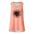 thumbnail image 4 of Fshinging Basic Cute Women Tank Top Summer Sleeveless V Neck Heart Graphic Beach Tunic Blouses&Shirts Orange XL, 4 of 5
